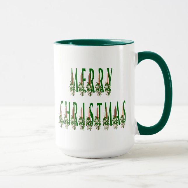 Merry Christmas Candle Font Mug (Right)
