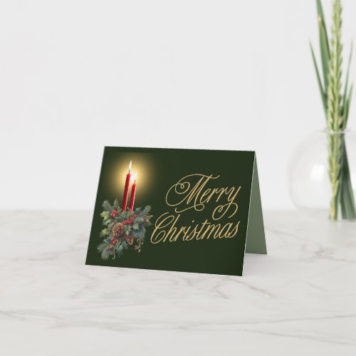 Merry Christmas Candles card
