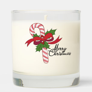 Merry Christmas Candy Cane Scented Candle