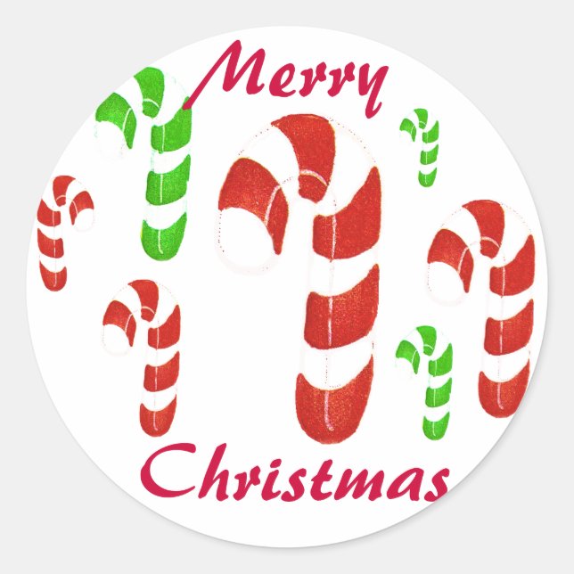 Merry Christmas Candy Cane seals (Front)