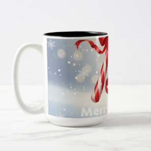 Merry Christmas Candy Cane -  Two-Tone Coffee Mug