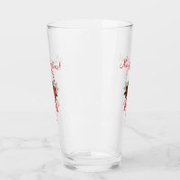 Candy Canes and Peppermint Glass Cup Libbey, Christmas