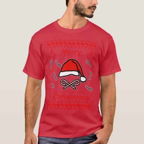 Merry Christmas Candy Canes T_Shirt