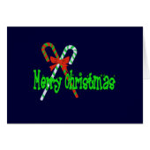 Merry Christmas Candy Canes with Red Bow (Front Horizontal)