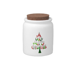 Merry Christmas Candy Jar