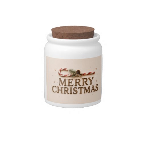 MERRY CHRISTMAS CANDY JAR