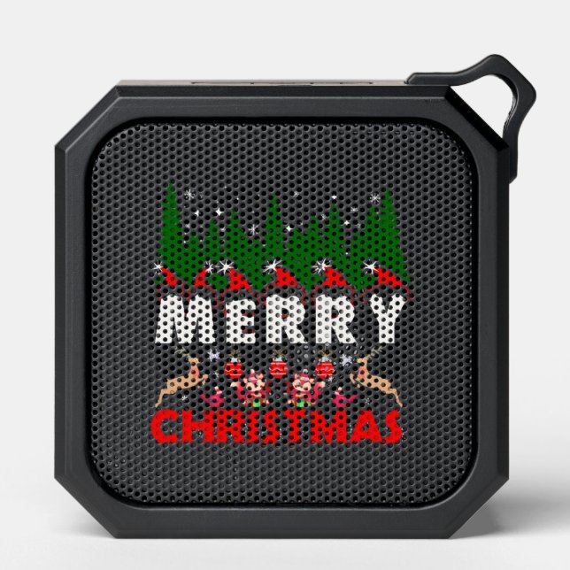 Merry Christmas Canvas Christian Christmas Jesus Bluetooth Speaker (Front)