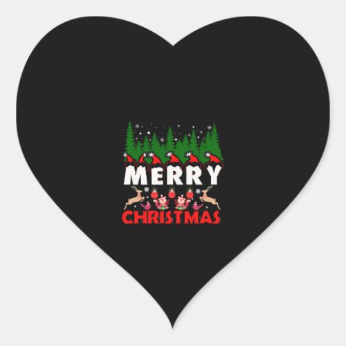 Merry Christmas Canvas Christian Christmas Jesus Heart Sticker