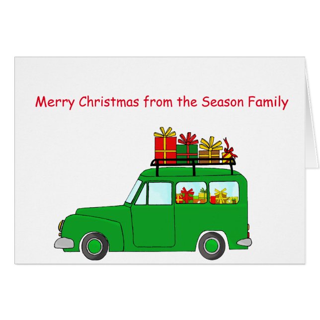 Merry Christmas car Cards (Front Horizontal)