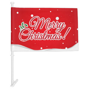 Merry Christmas Car Flag