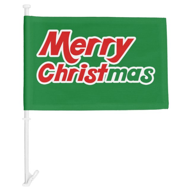 Merry Christmas Car Flag (Front)