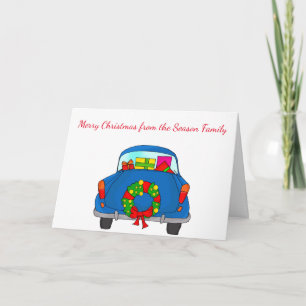 Merry Christmas car Holiday Card