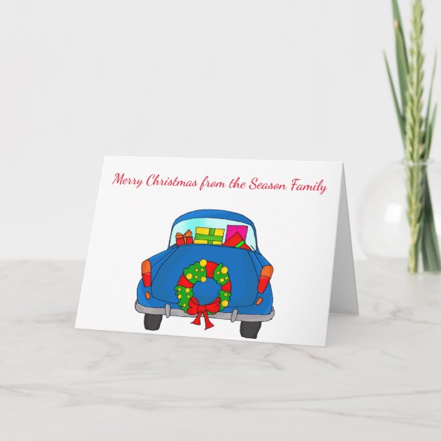 Merry Christmas car Holiday Card (Front)