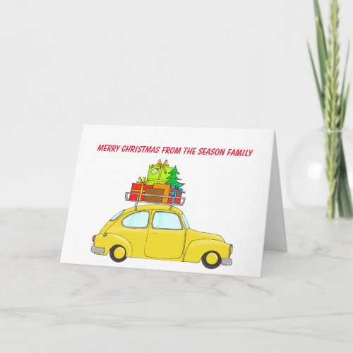 Merry Christmas car Holiday Card