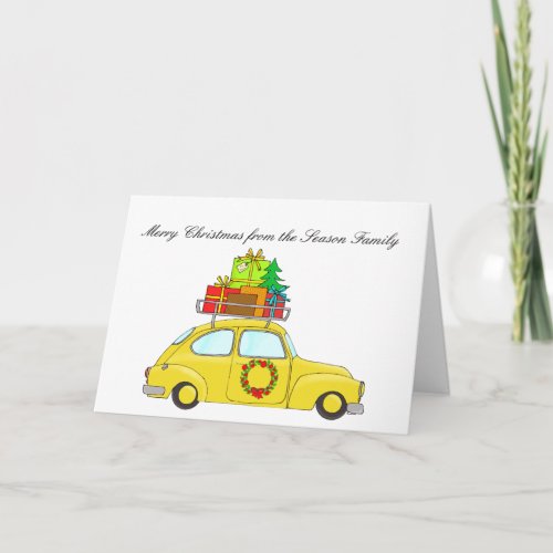 Merry Christmas car Holiday Card