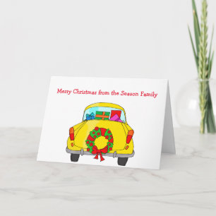 Merry Christmas car Holiday Card