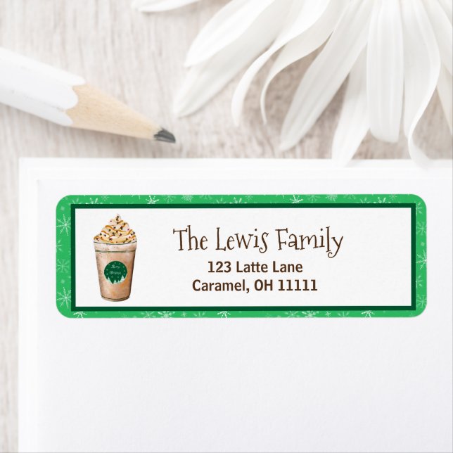 Merry Christmas Caramel Drizzled Latte  Label (Insitu)