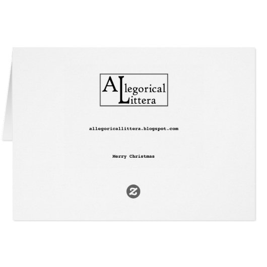 Merry Christmas, card (Back Horizontal)