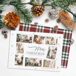 Merry Christmas Card 8 photo Collage Holiday card
