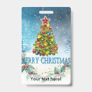 Merry Christmas card Badge