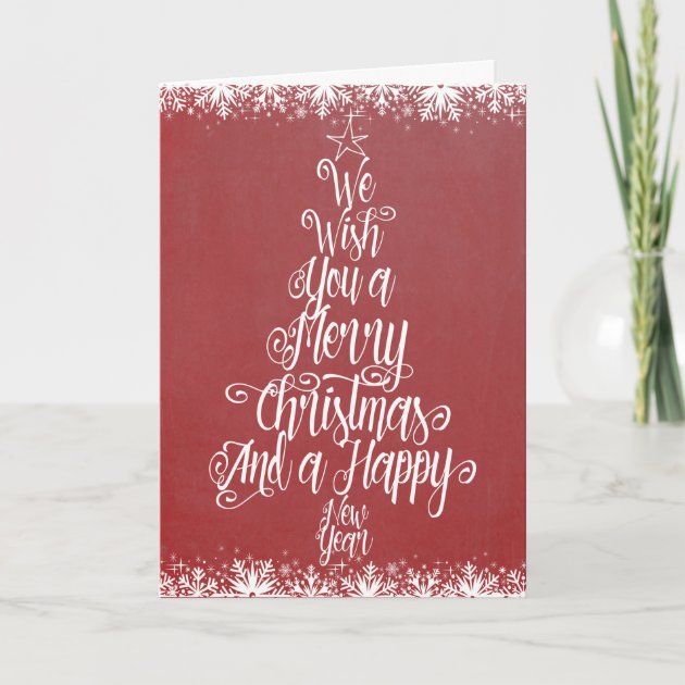 Merry Christmas Invitation Christmas Tree Typography