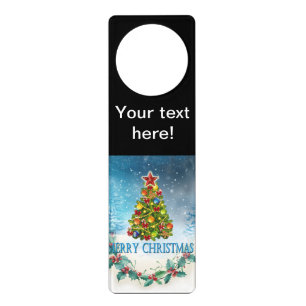 Merry Christmas card Door Hanger