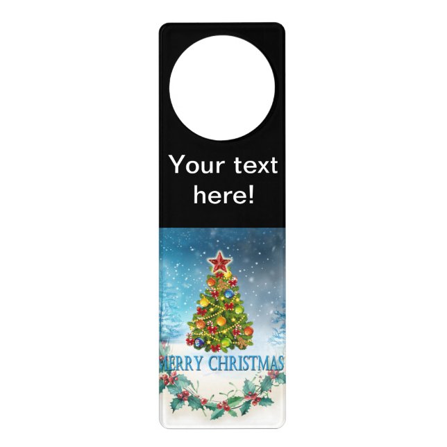 Merry Christmas card Door Hanger (Front)
