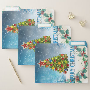 Merry Christmas card File Folder