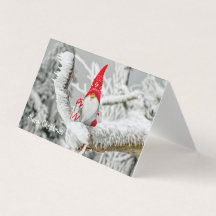 Merry Christmas Card Gnome Red Hat
