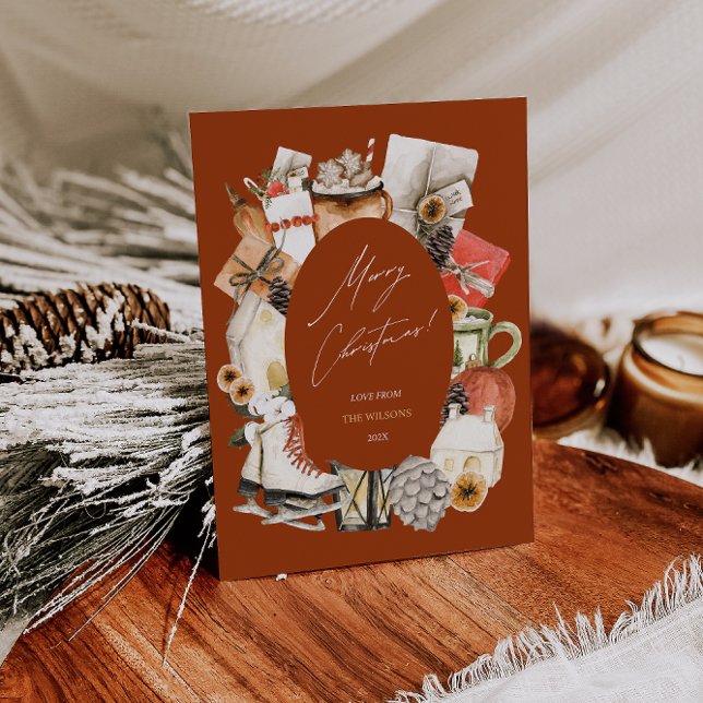 Merry Christmas Card, Holiday illustration Card (Creator Uploaded)