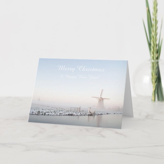 Merry christmas card Holland in winter (Front)