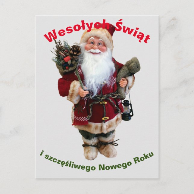 Merry Christmas Card in Polish Wesołych Świąt (Front)