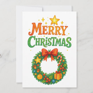 Merry Christmas card invitation 