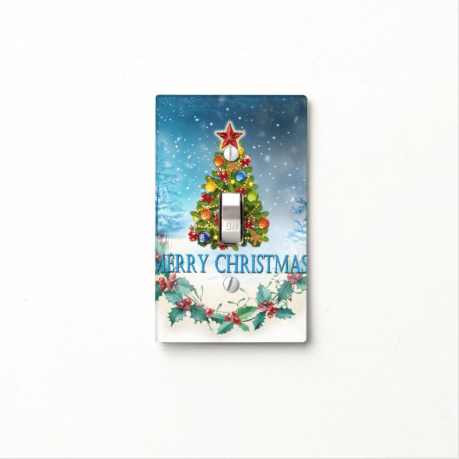 Merry Christmas card Light Switch Cover (In Situ)