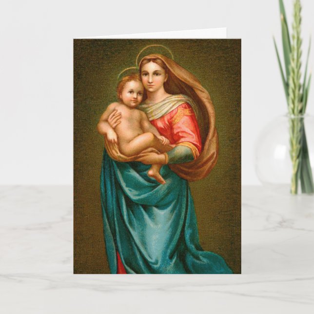 Merry Christmas Card Madonna and Child (Front)
