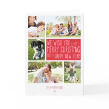 Merry Christmas card - photo collage template