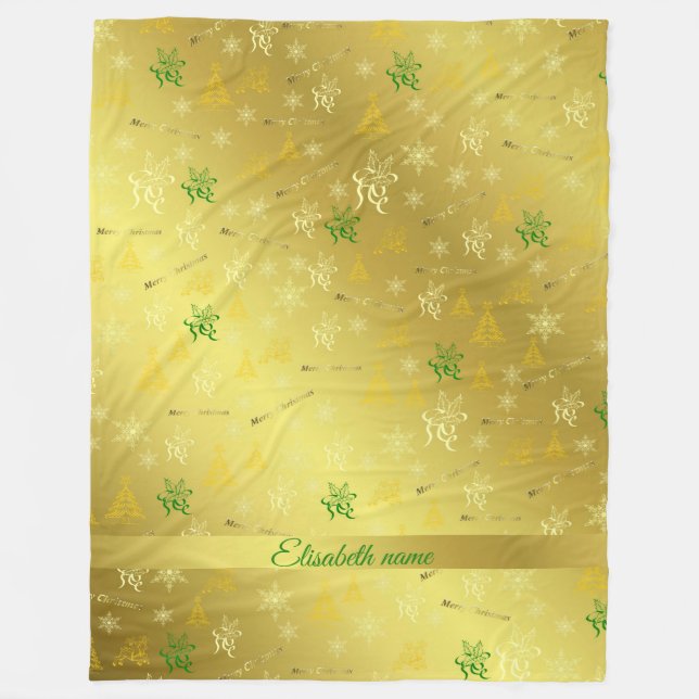 merry christmas card race with animals, template fleece blanket (Front)