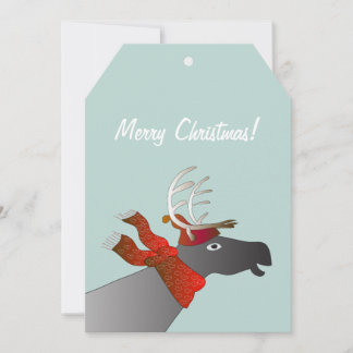Merry Christmas Card Reindeer