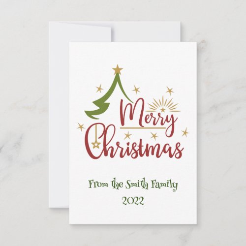 Merry Christmas Card White