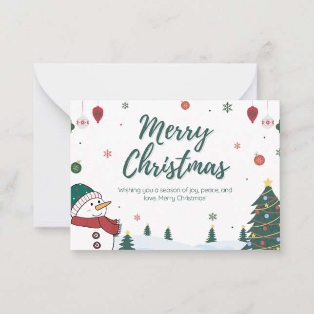 Merry Christmas Card ( wishing card ). (Front)