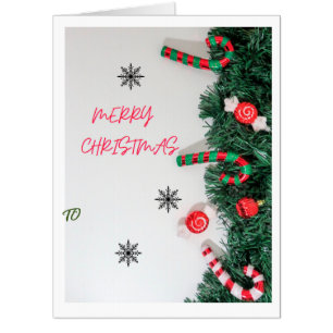 Merry Christmas Card With Chocolate Image