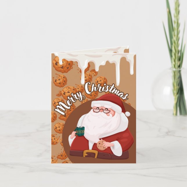 Merry Christmas Card with Cookies, Holiday Cheer (Front)