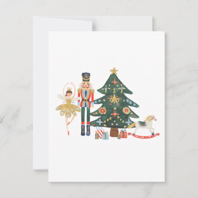Merry Christmas Card with Nutcracker characters (Front)
