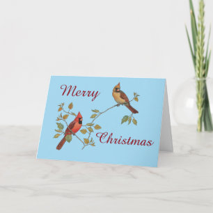 Merry Christmas Cardinals Holiday Card
