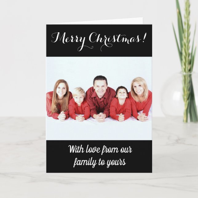 Merry Christmas cards customizable (Front)