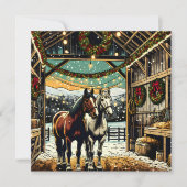 Merry Christmas Cartoon Horses Personalized (Front)