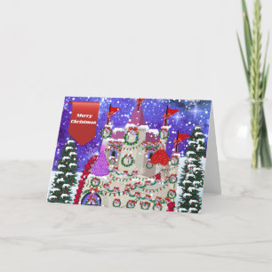 Merry Christmas Castle Greeting Card