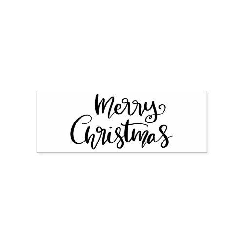 Merry Christmas Casual Handwritten Script Self_inking Stamp