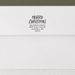 Merry Christmas casual type holiday return addrss Self-inking Stamp<br><div class="desc">This Merry Christmas return address stamp is the perfect touch for your holiday cards. It features the words Merry Christmas in a casual handwritten style font above your name and address. Created by Lea Delaveris Design, this unique holiday return address stamp coordinates perfectly with the peace love hope and joy...</div>