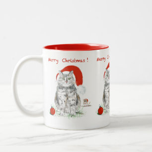 Merry Christmas Cat and Mouse Mug